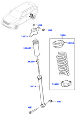 Rear Air Suspension Electric Shock Absorber Strut LR108022 Compatible With LAND ROVER RANGE ROVER VELAR (L560)